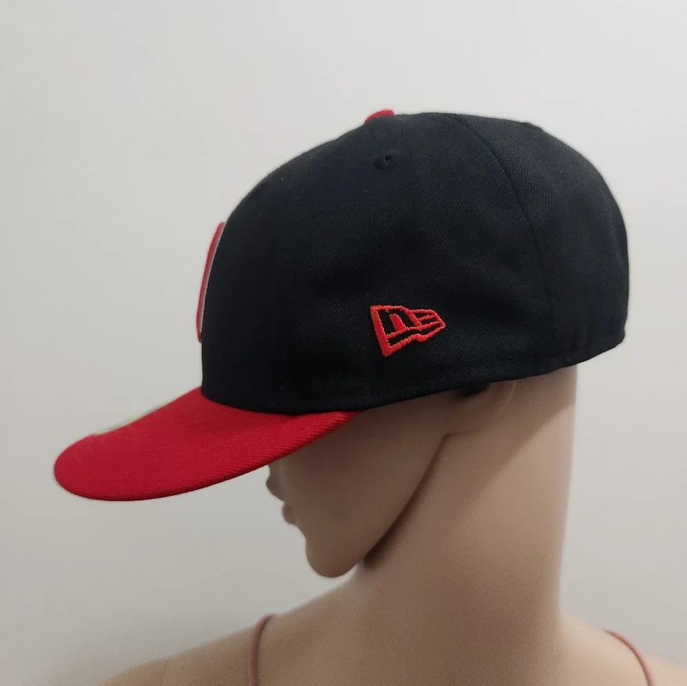 Ohio State Buckeyes New Era Basic Low Profile 59FIFTY Fitted Hat - Black/Scarlet